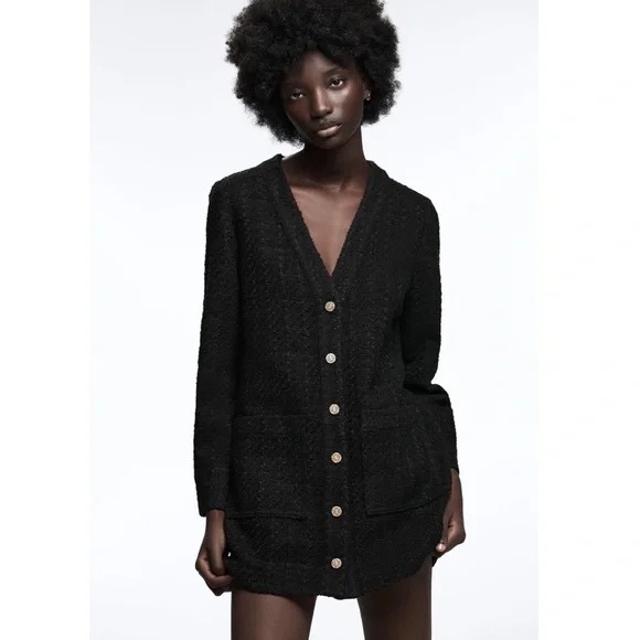 ZARA Elegant Cardigan Sweater Dress